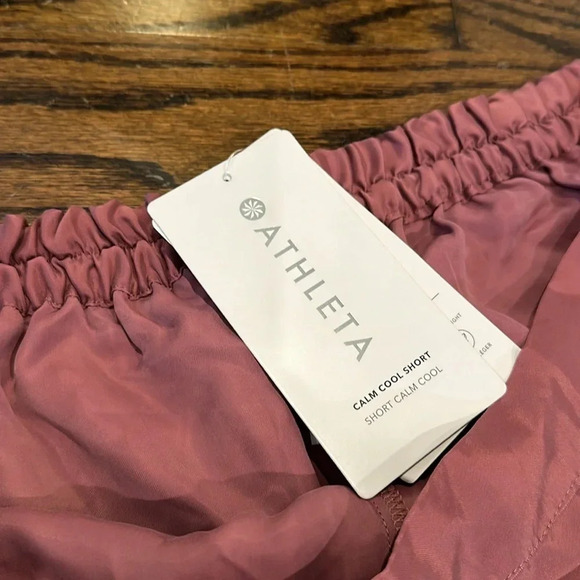 ATHLETA NWT Calm Cool Short in Mauve/pink with elastic waist lightweight size 1X - Picture 4 of 8